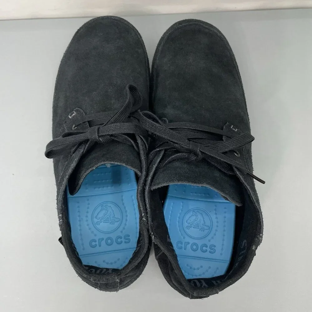 Crocs Stretch Sole Desert Chukka Boots Comfort Hobo Suede Leather Mens 13